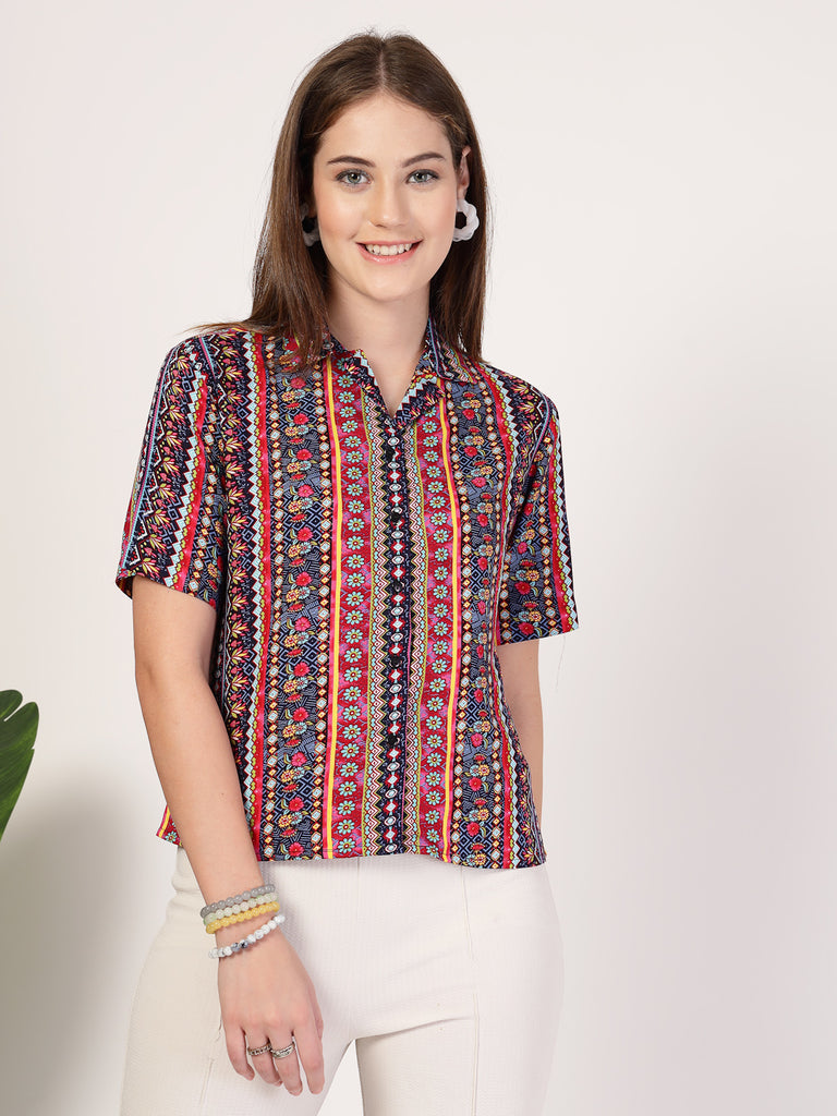Style Quotient Women Multi printed shirt-Shirts-StyleQuotient