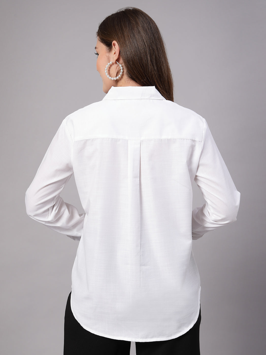 Style Quotient Women White Oversize shirt-Shirts-StyleQuotient