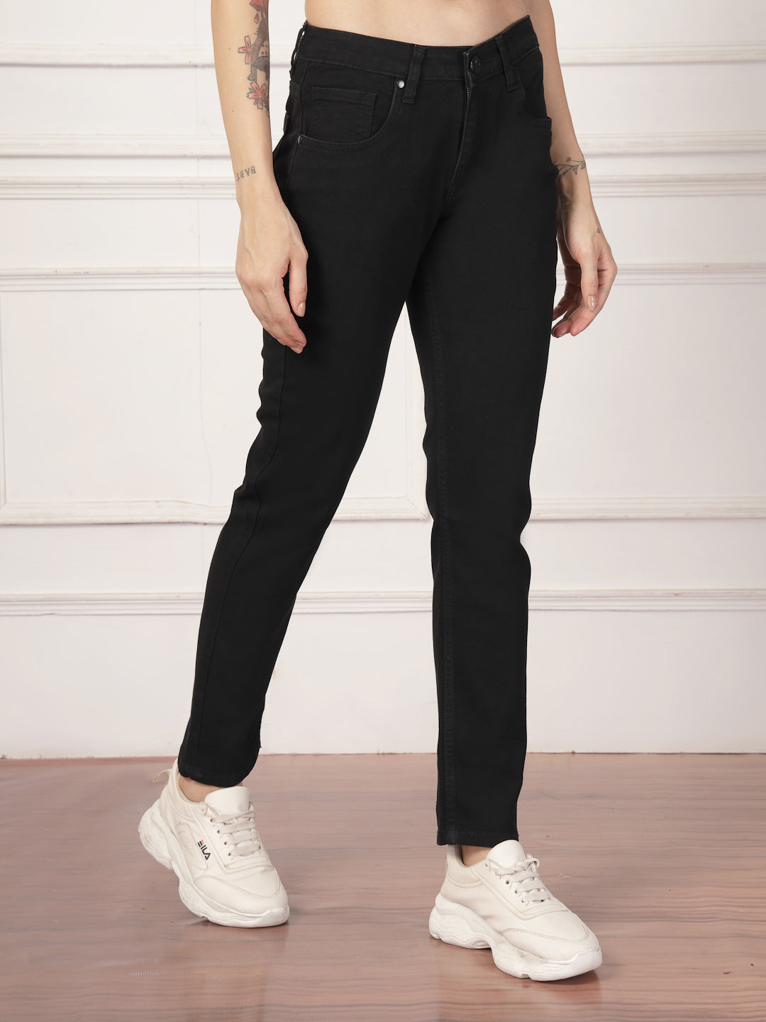 Style Quotient Women Black Slim Fit High Rise Stretchable Jeans-Jeans-StyleQuotient