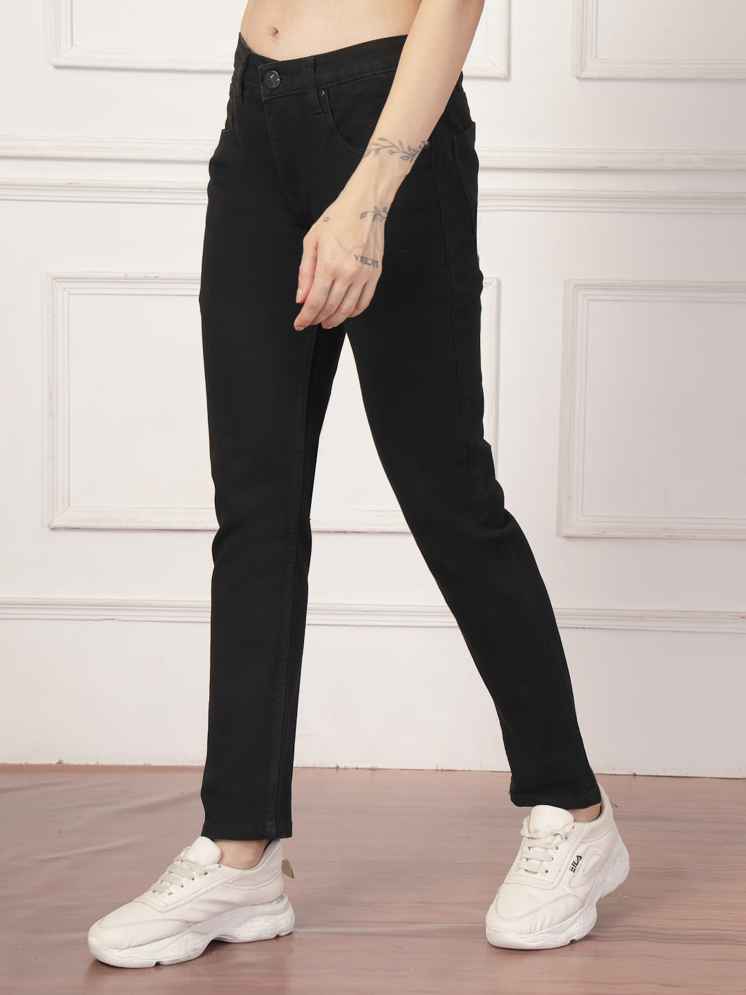 Style Quotient Women Black Slim Fit High Rise Stretchable Jeans-Jeans-StyleQuotient