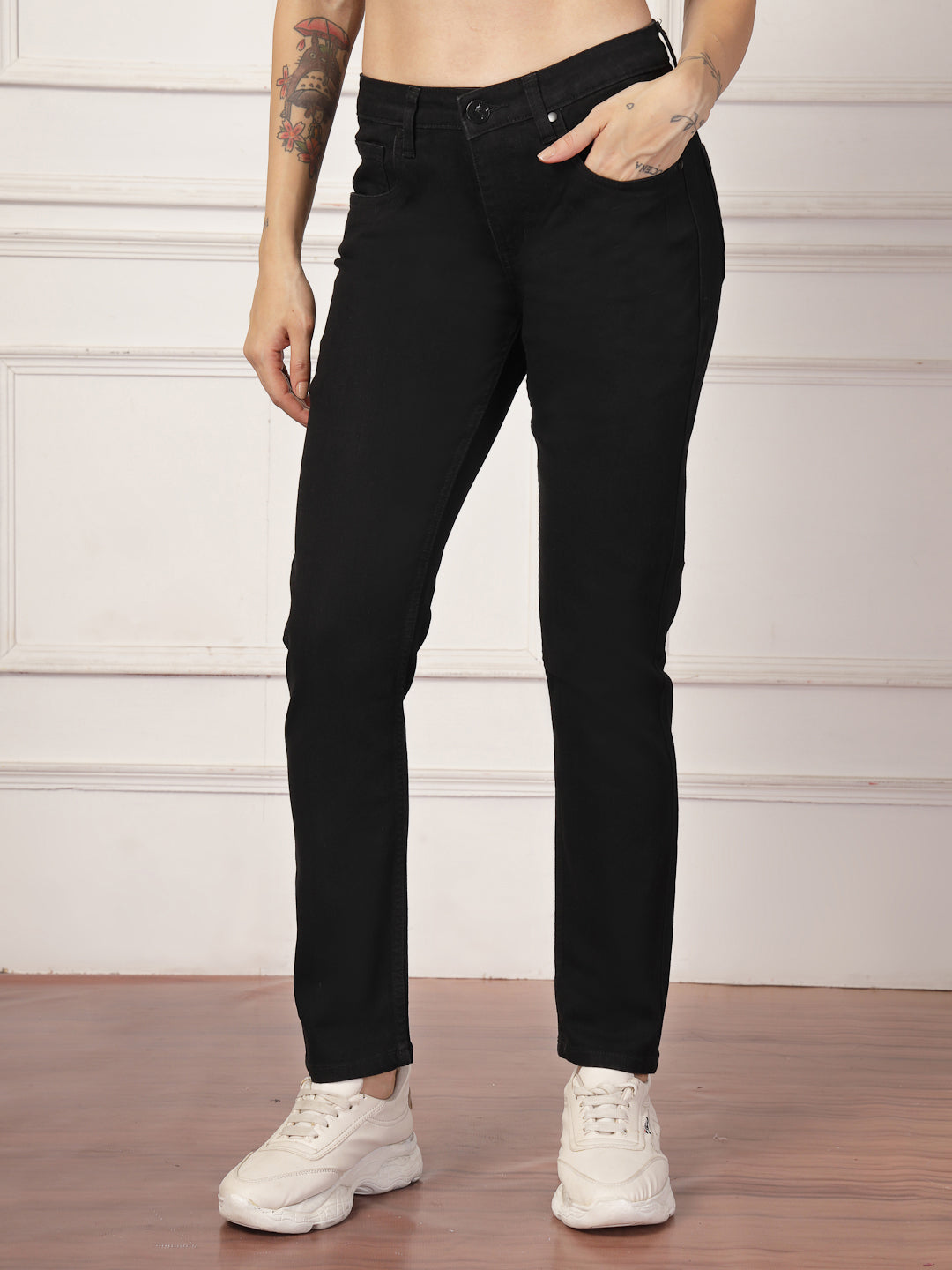 Style Quotient Women Black Slim Fit High Rise Stretchable Jeans-Jeans-StyleQuotient