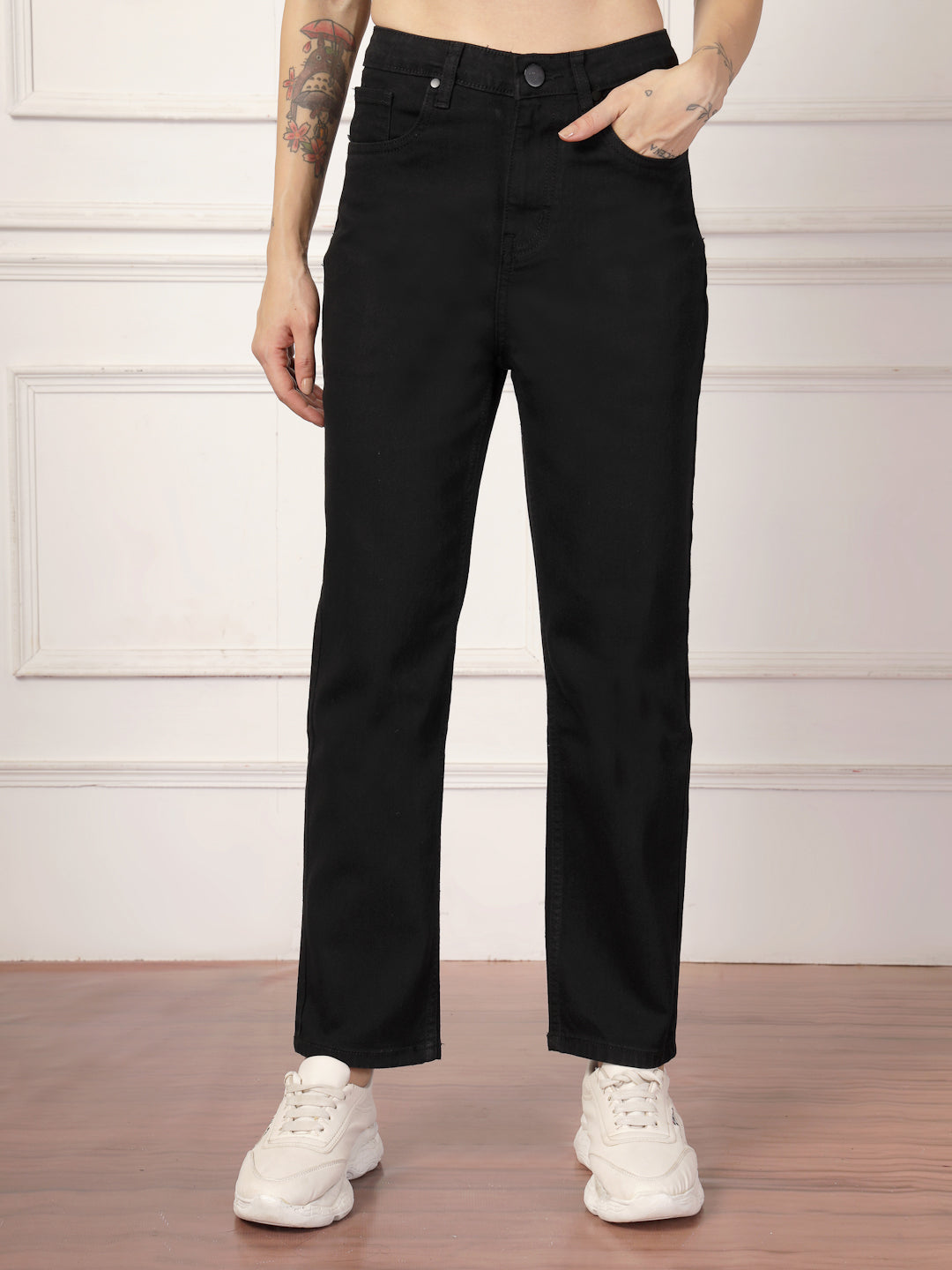 Style Quotient Women Black Regular Fit High Rise Stretchable Jeans-Jeans-StyleQuotient