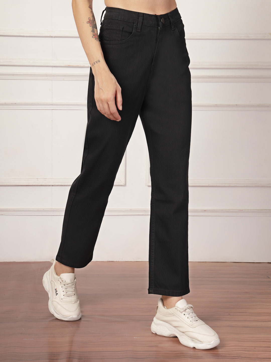 Style Quotient Women Black Regular Fit High Rise Stretchable Jeans-Jeans-StyleQuotient