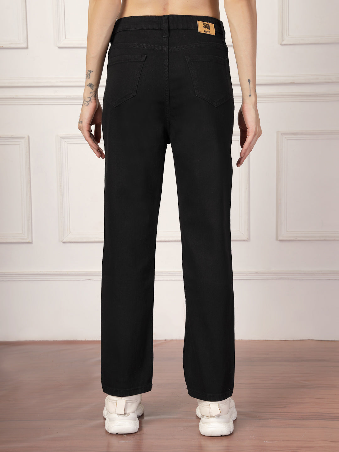 Style Quotient Women Black Regular Fit High Rise Stretchable Jeans-Jeans-StyleQuotient
