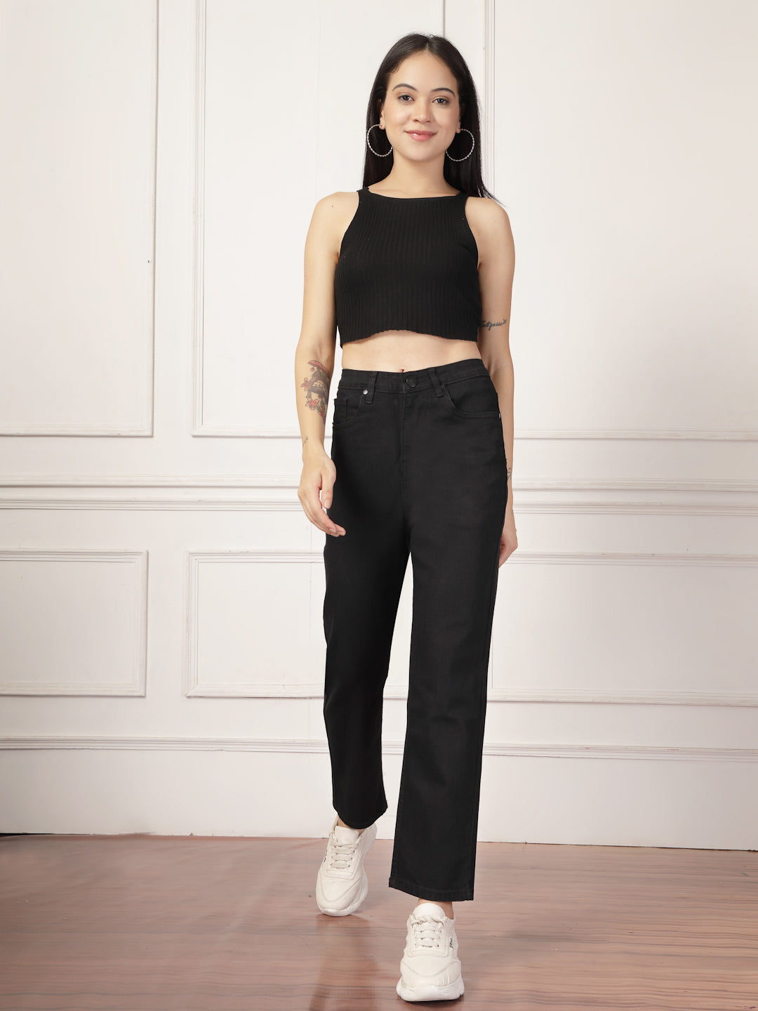 Style Quotient Women Black Regular Fit High Rise Stretchable Jeans-Jeans-StyleQuotient