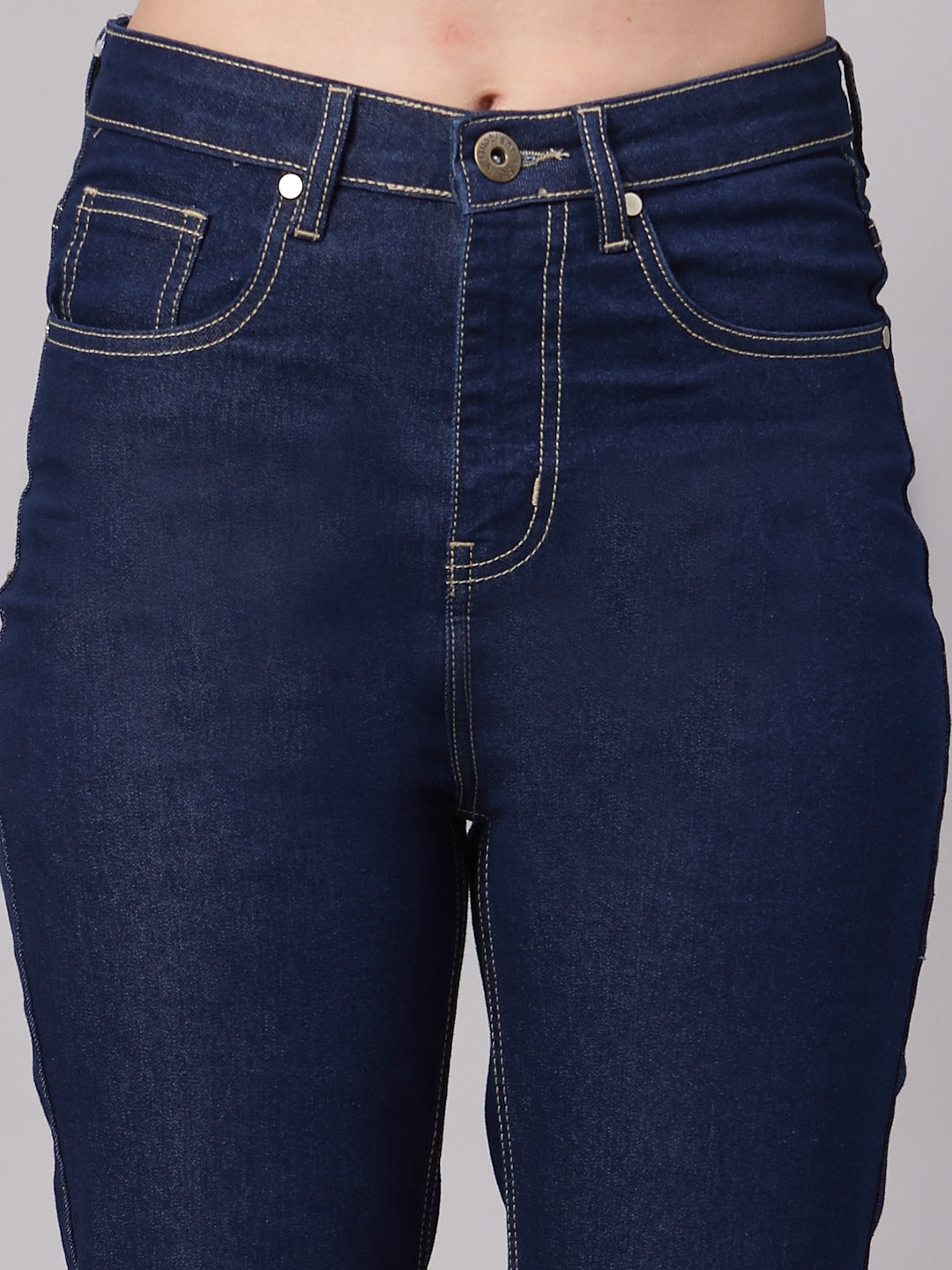Style Quotient Women Dark Blue Regular Fit High Rise Stretchable Jeans-Jeans-StyleQuotient