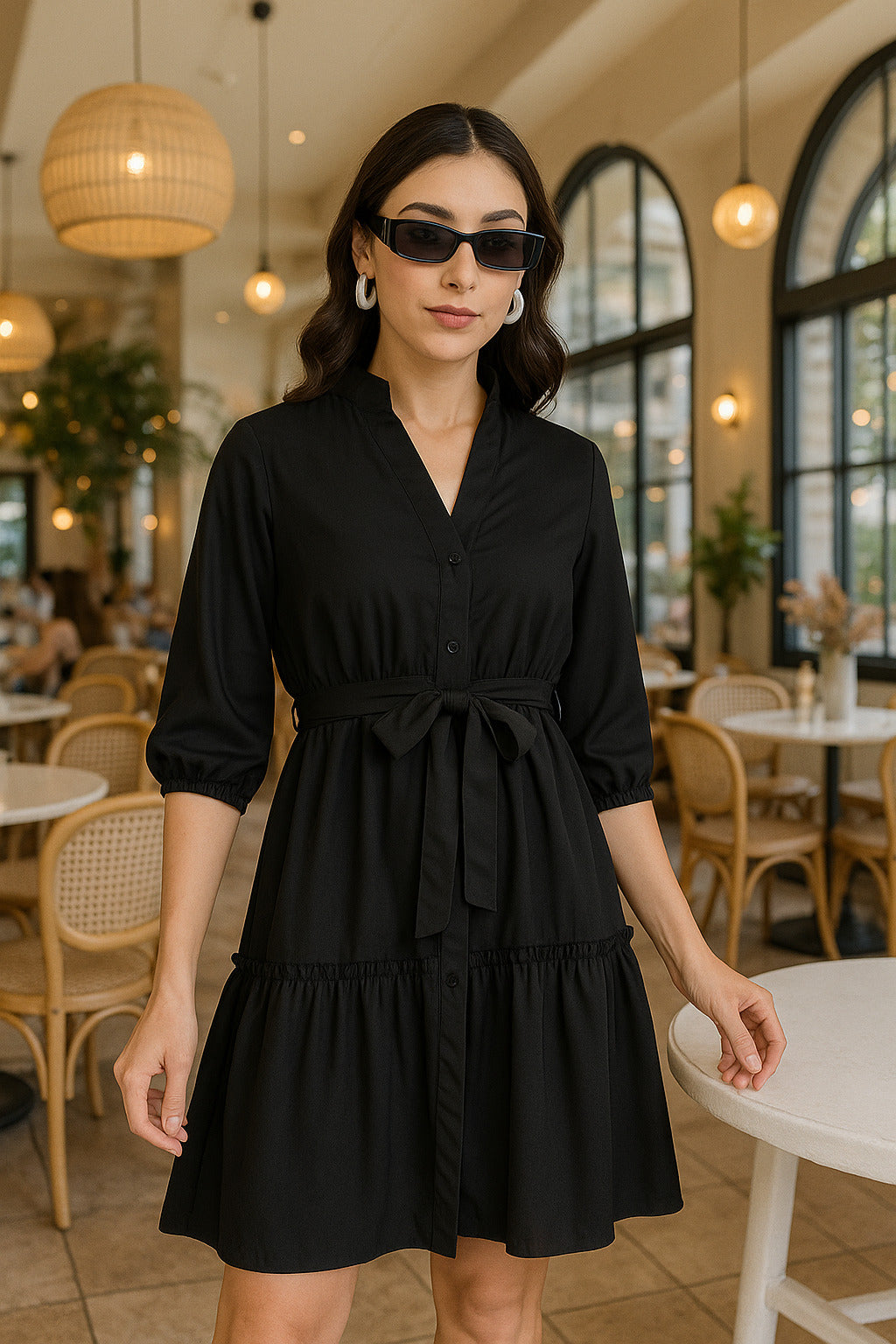 Style Quotient Women Black Dress-Dresses-StyleQuotient
