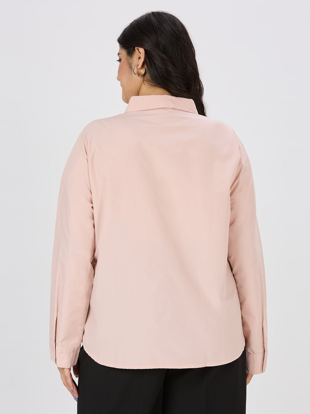 Style Quotient Women Nude Polycotton Formal Shirt-Shirts-StyleQuotient