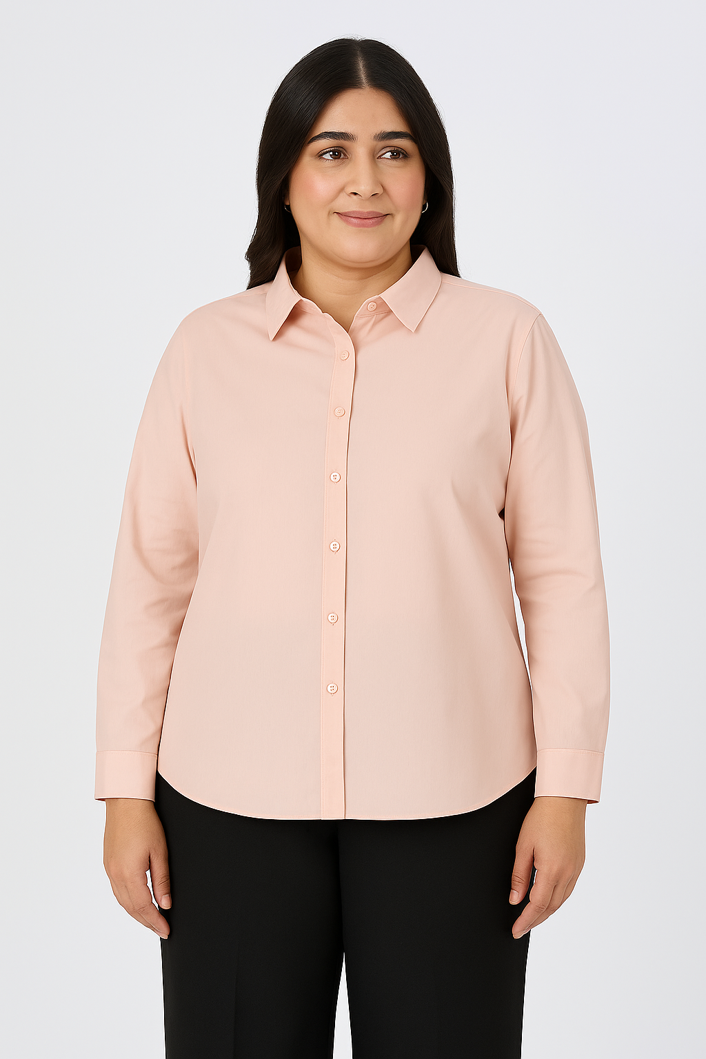 Style Quotient Women Nude Polycotton Formal Shirt-Shirts-StyleQuotient