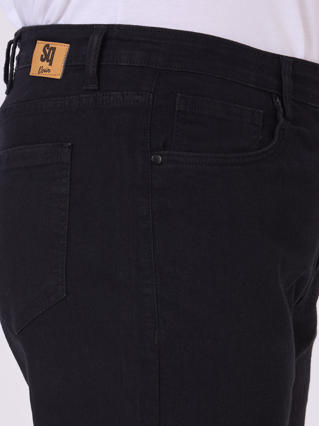 style quotient women plus size black straight fit high rise stretchable jeans-Jeans-StyleQuotient