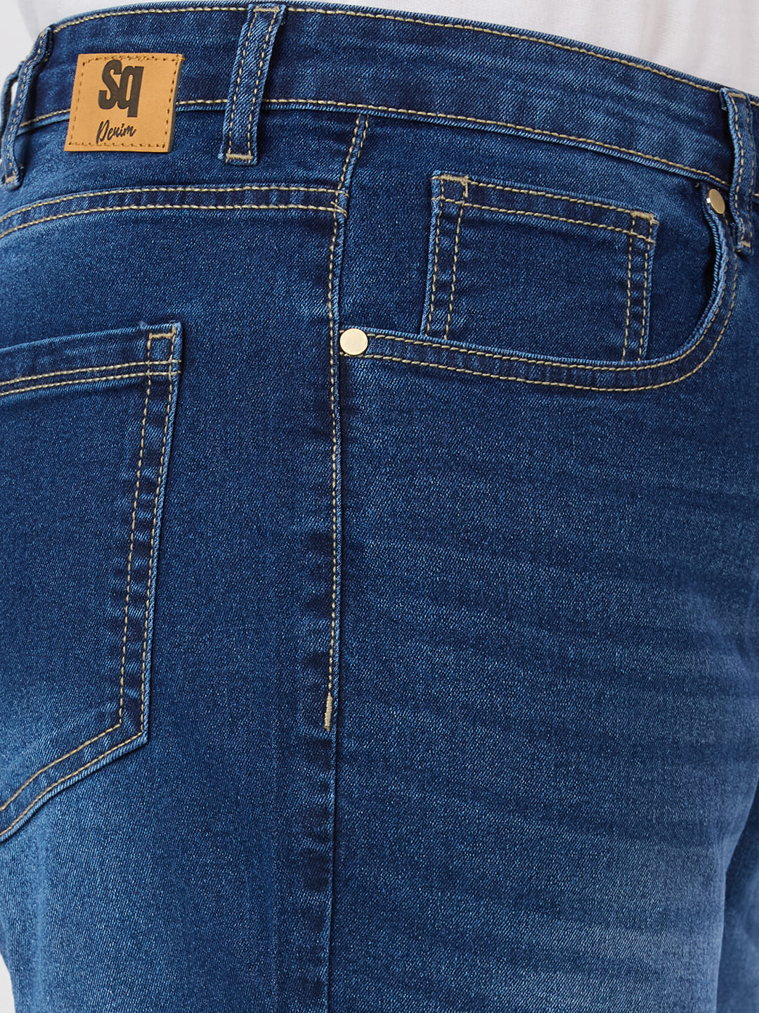 Style Quotient Women Plus Size Dark Blue Boot Cut High Rise Stretchable Jeans-Jeans-StyleQuotient