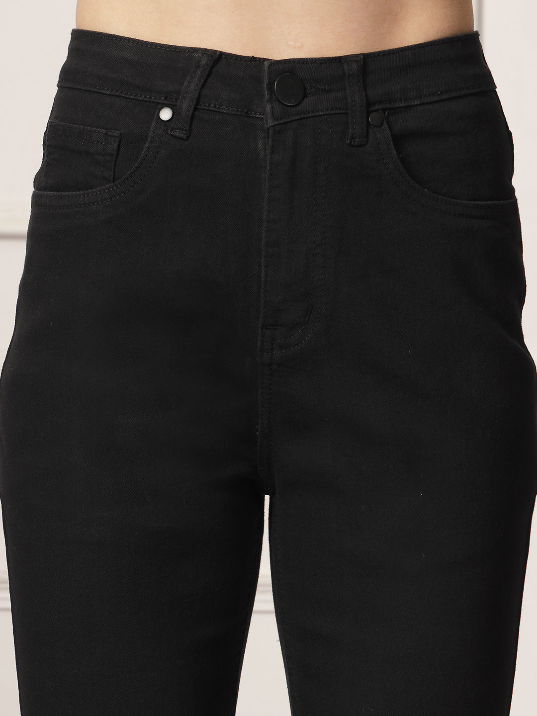 Style Quotient Women Black Flare Fit High Rise Stretchable Jeans-Jeans-StyleQuotient