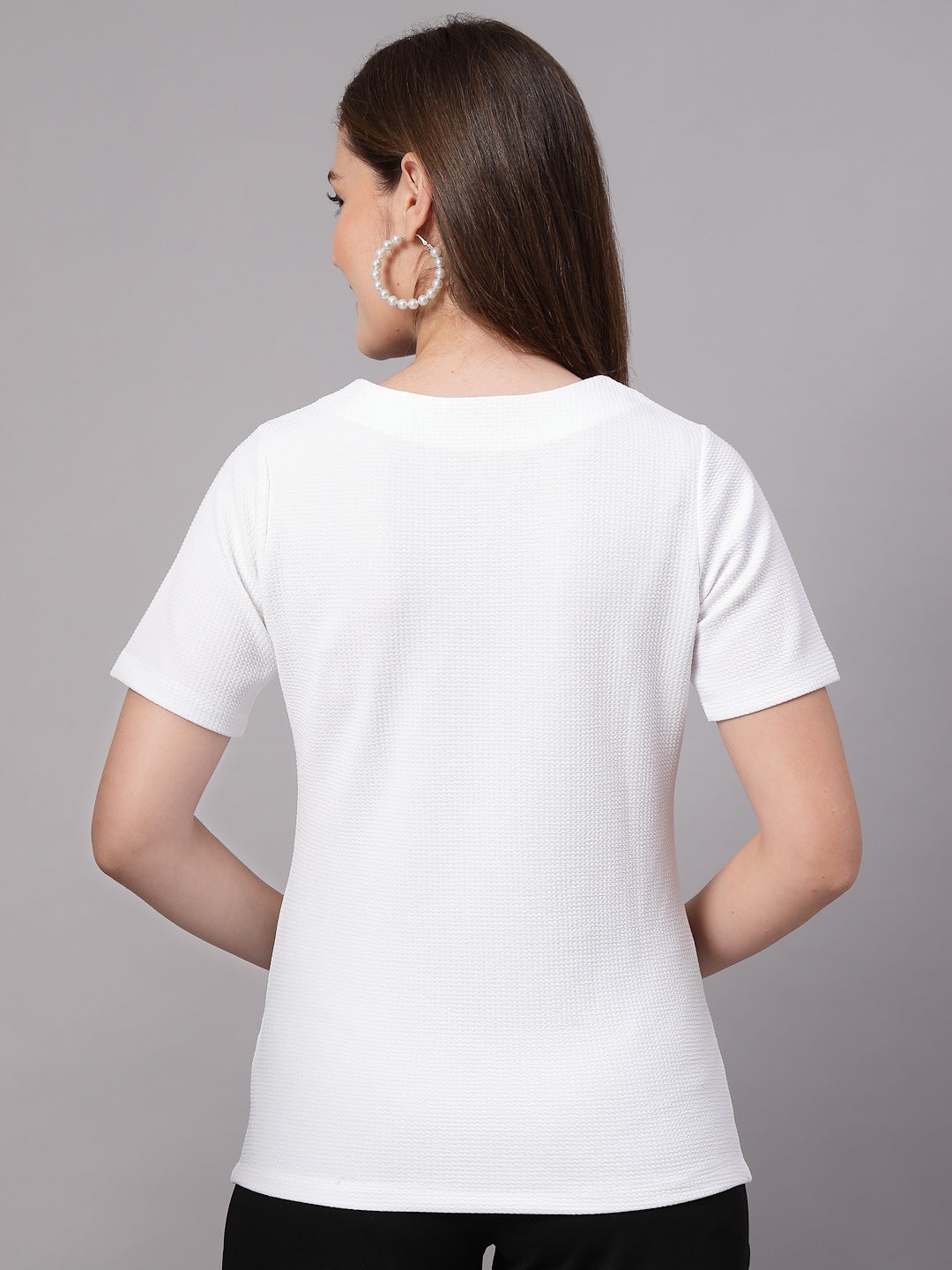 Style Quotient Women White top-Tops-StyleQuotient