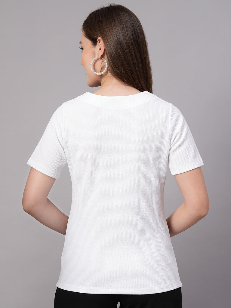 Style Quotient Women White top-Tops-StyleQuotient
