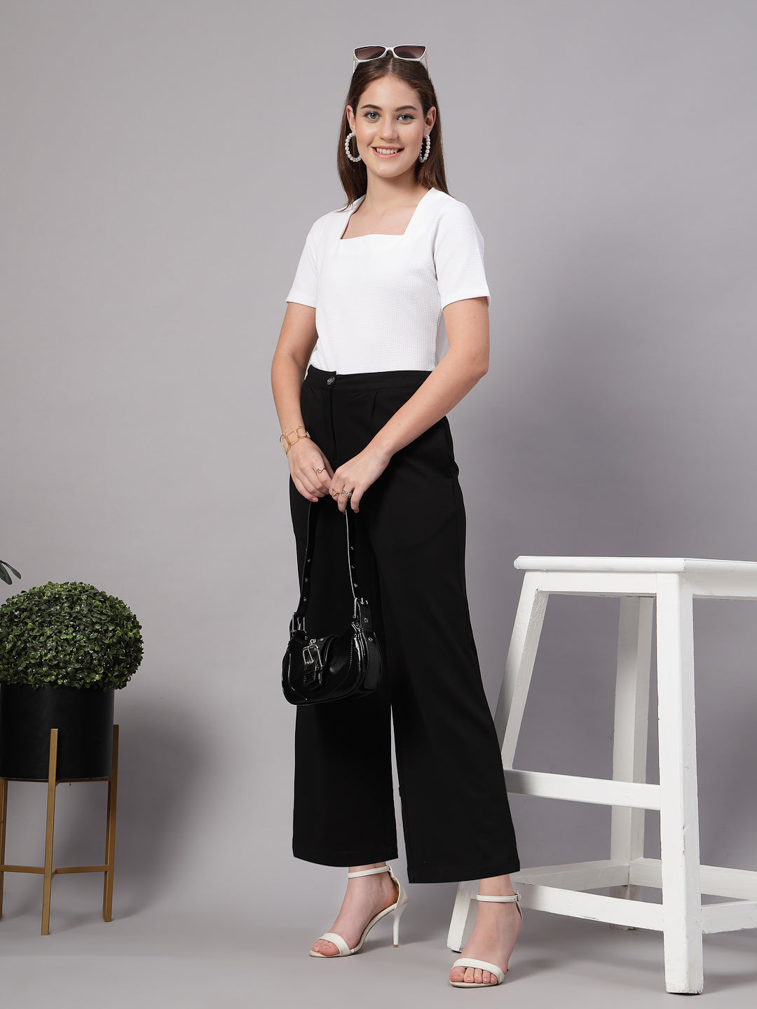 Style Quotient Women White top-Tops-StyleQuotient