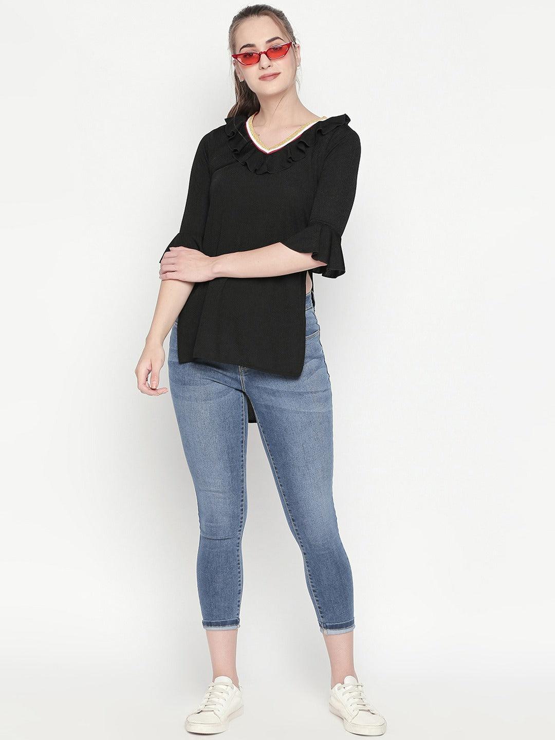 Style Quotient Womens Solid Regular Fit Tops-Tops-StyleQuotient