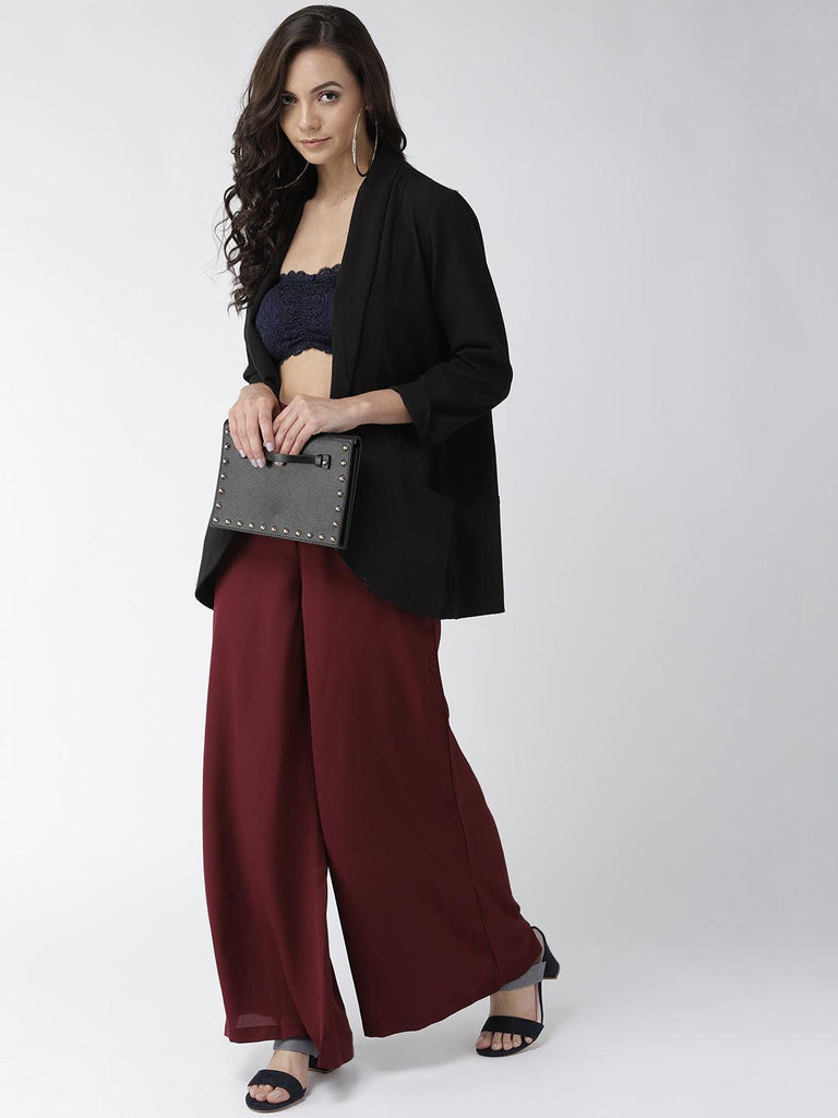 Women Solid Flared Palazzos-Palazzos-StyleQuotient