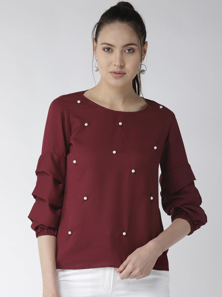 Style quotient women solid polyester smart casual top-Tops-StyleQuotient