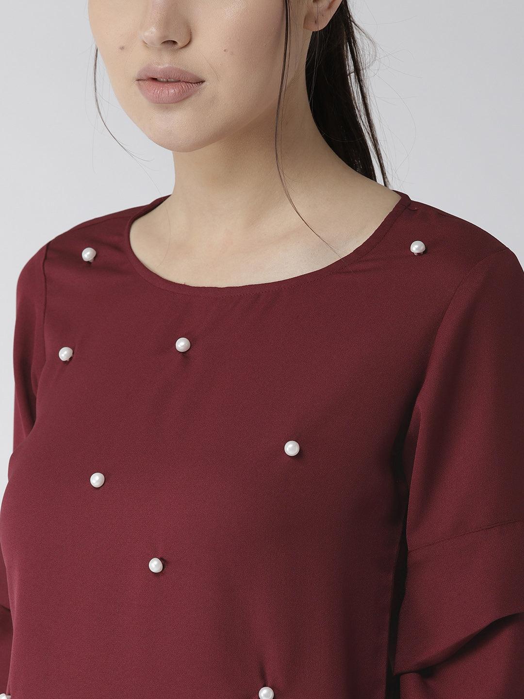 Style quotient women solid polyester smart casual top-Tops-StyleQuotient