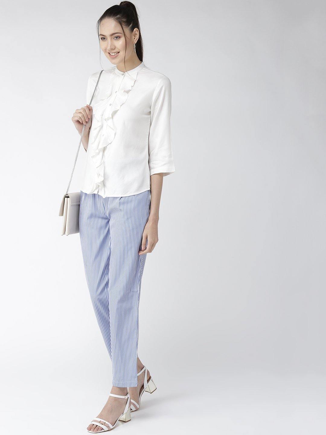 Women White Classic Regular Fit Solid Casual Shirt-Shirts-StyleQuotient