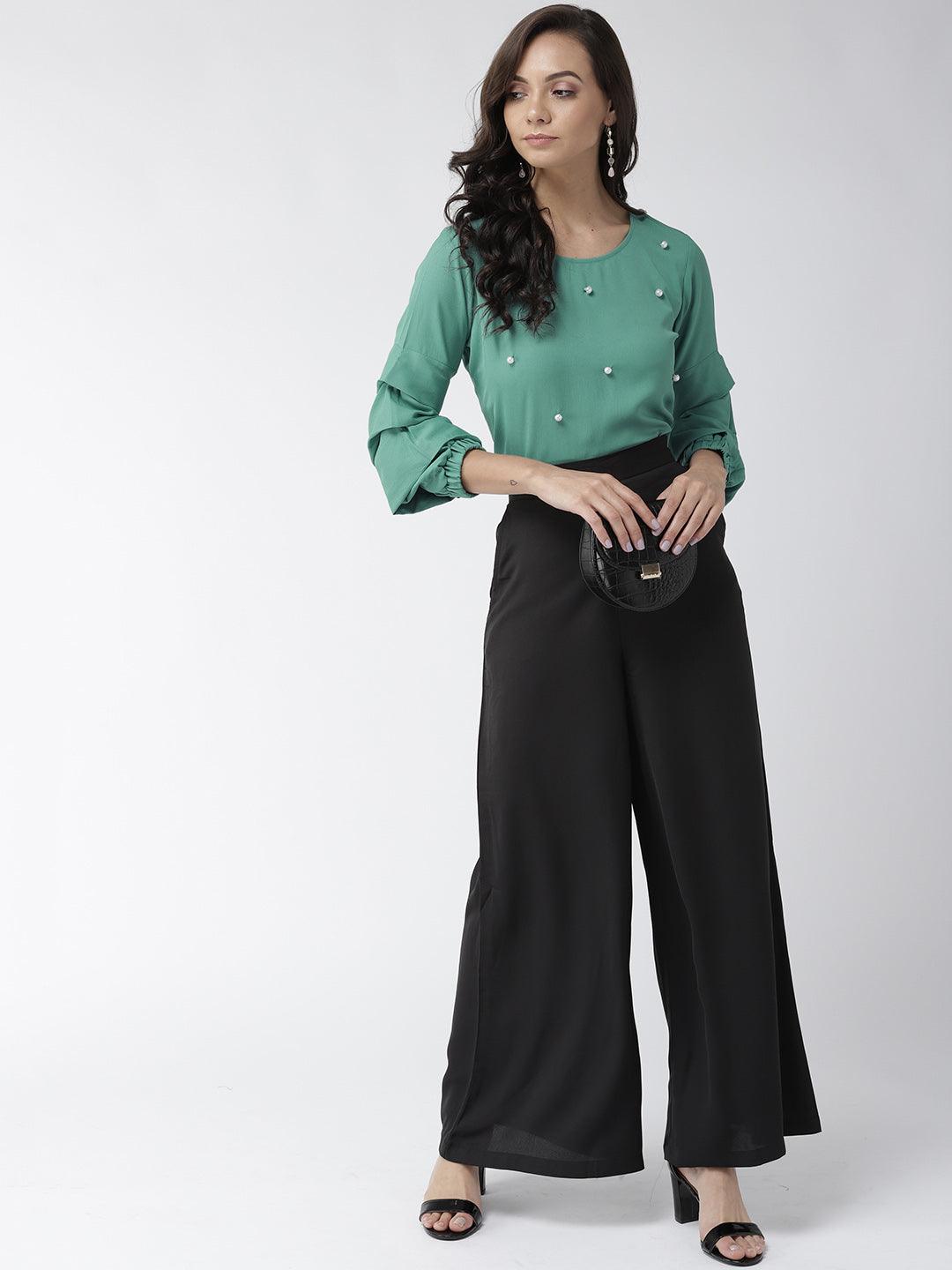 Style quotient women solid polyester smart casual top-Tops-StyleQuotient