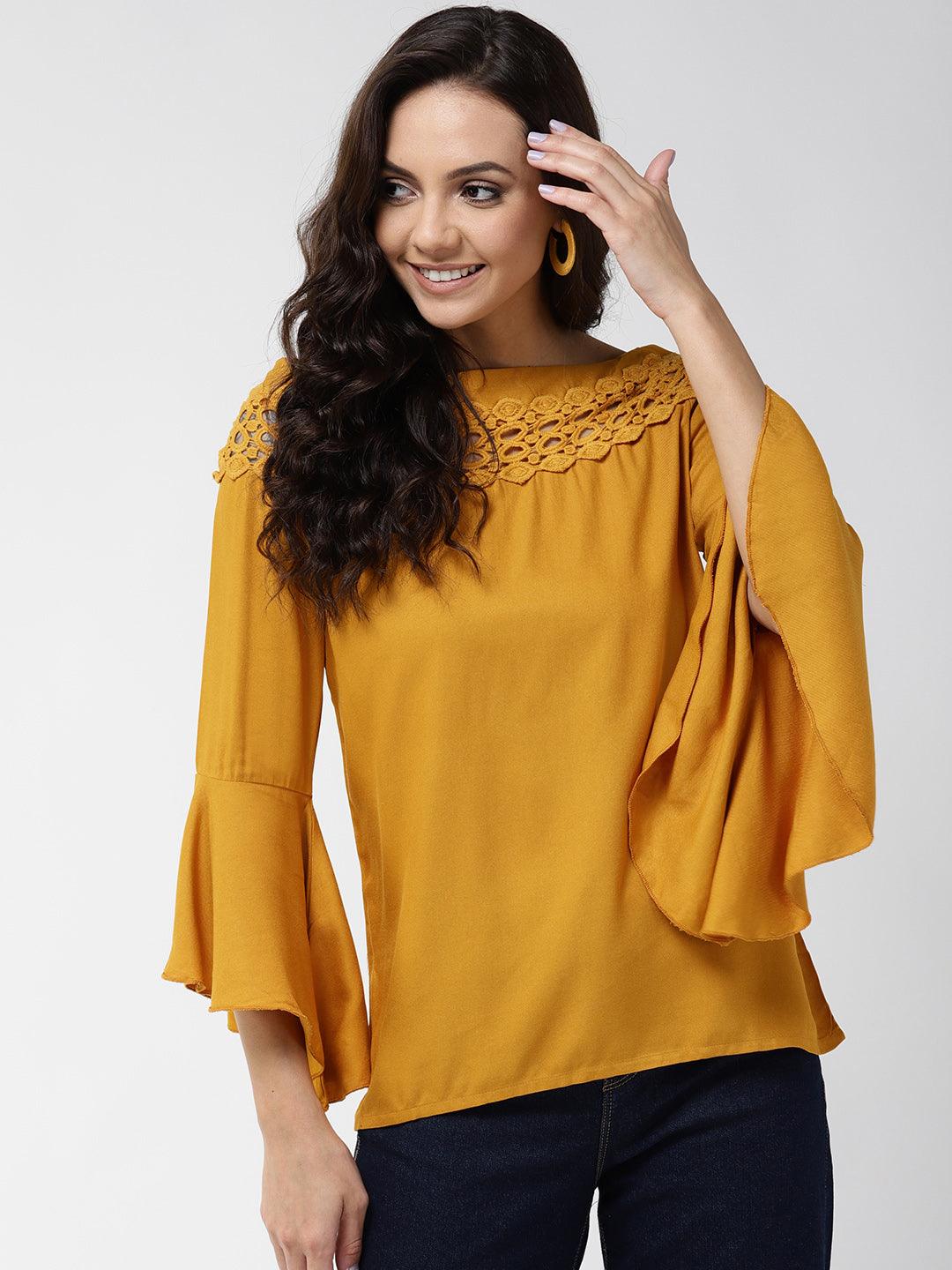 Style Quotient Women Solid Off White viscose rayon smart casual top-Tops-StyleQuotient