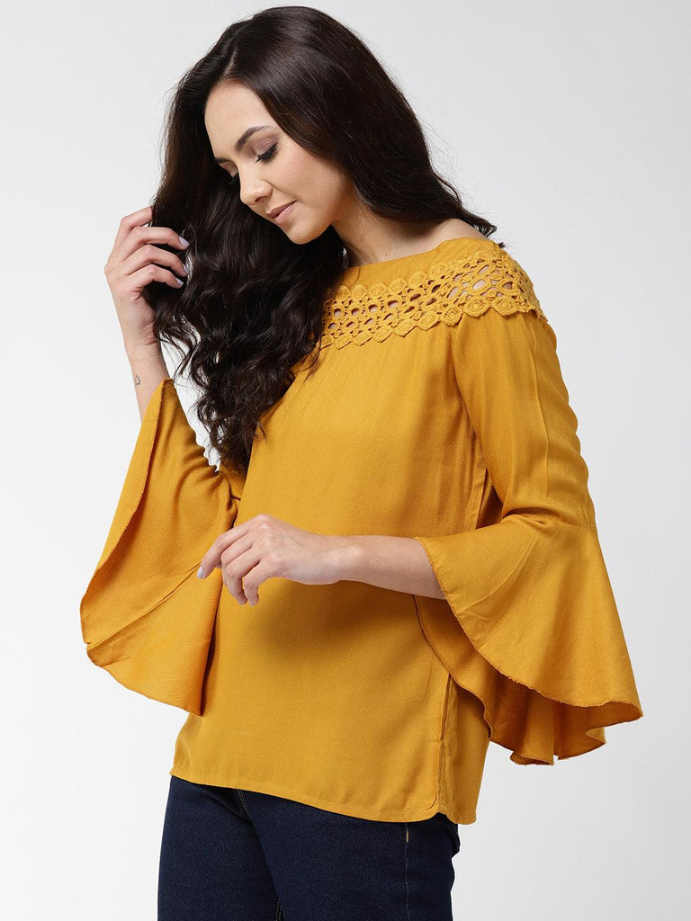 Style Quotient Women Solid Off White viscose rayon smart casual top-Tops-StyleQuotient