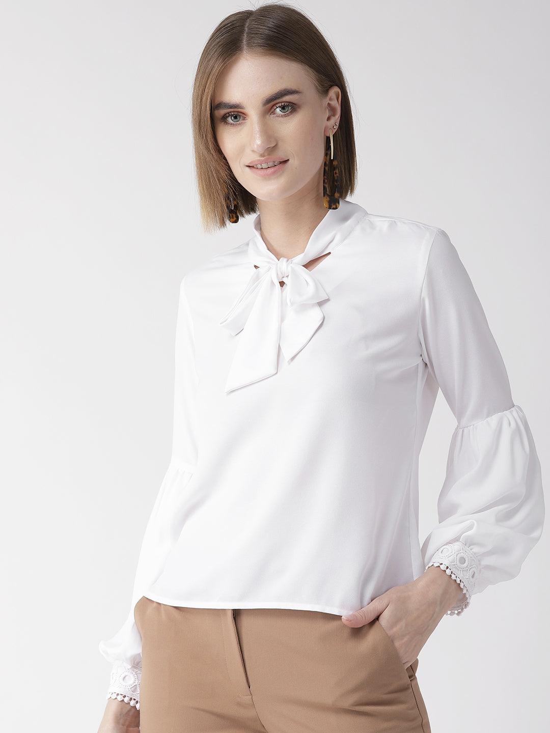 Style Quotient Women Solid Grey Polyester Regular Smart Casual Top-Tops-StyleQuotient