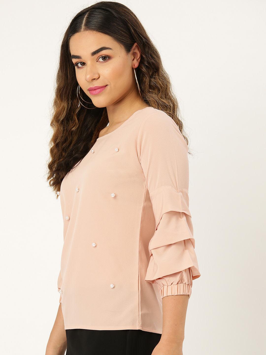 Style quotient women solid polyester smart casual top-Tops-StyleQuotient