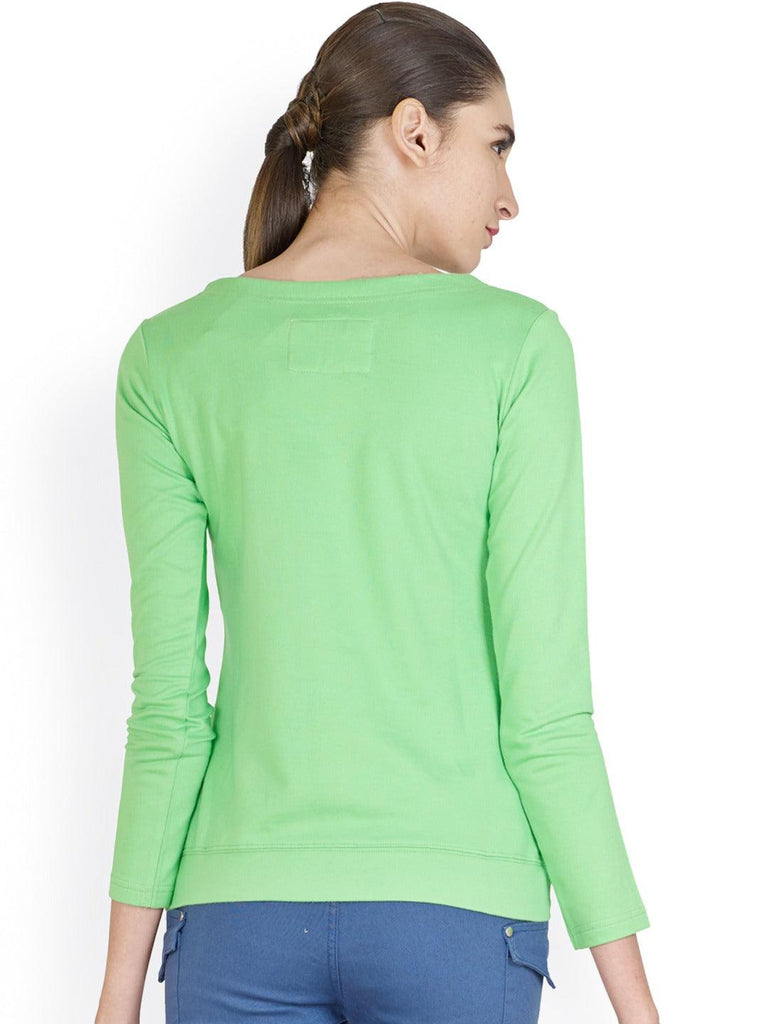 Style Quotient Women Green Round Neck Solid Fashion Tops-Tops-StyleQuotient