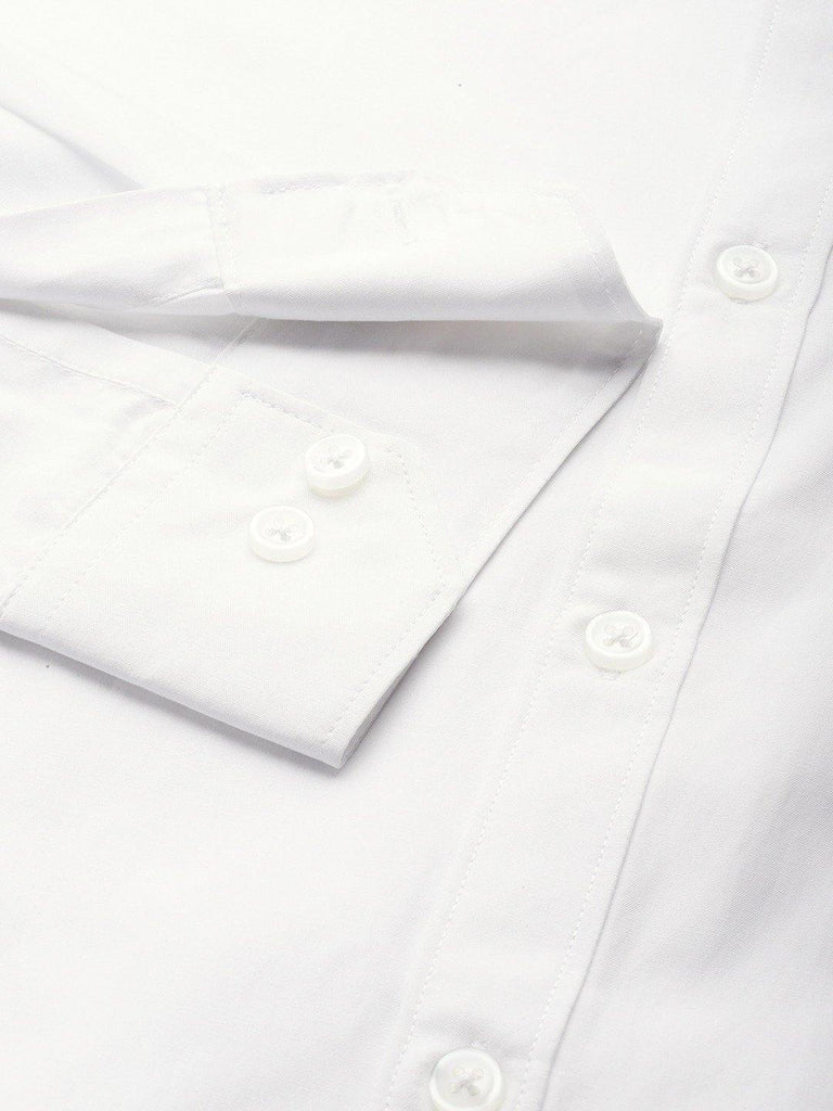 Men White Solid Classic Casual Shirt-Mens Shirt-StyleQuotient