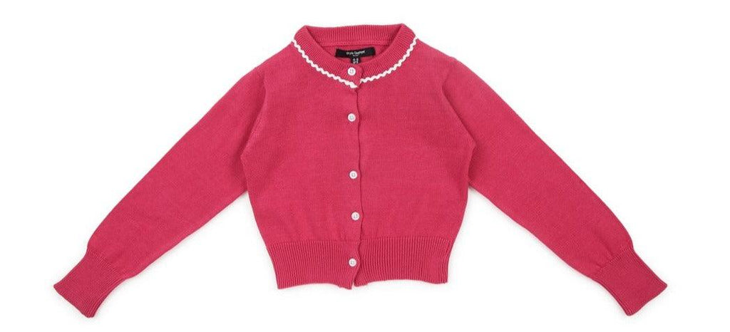 Girls Solid Button Shrug-Girls Sweater-StyleQuotient
