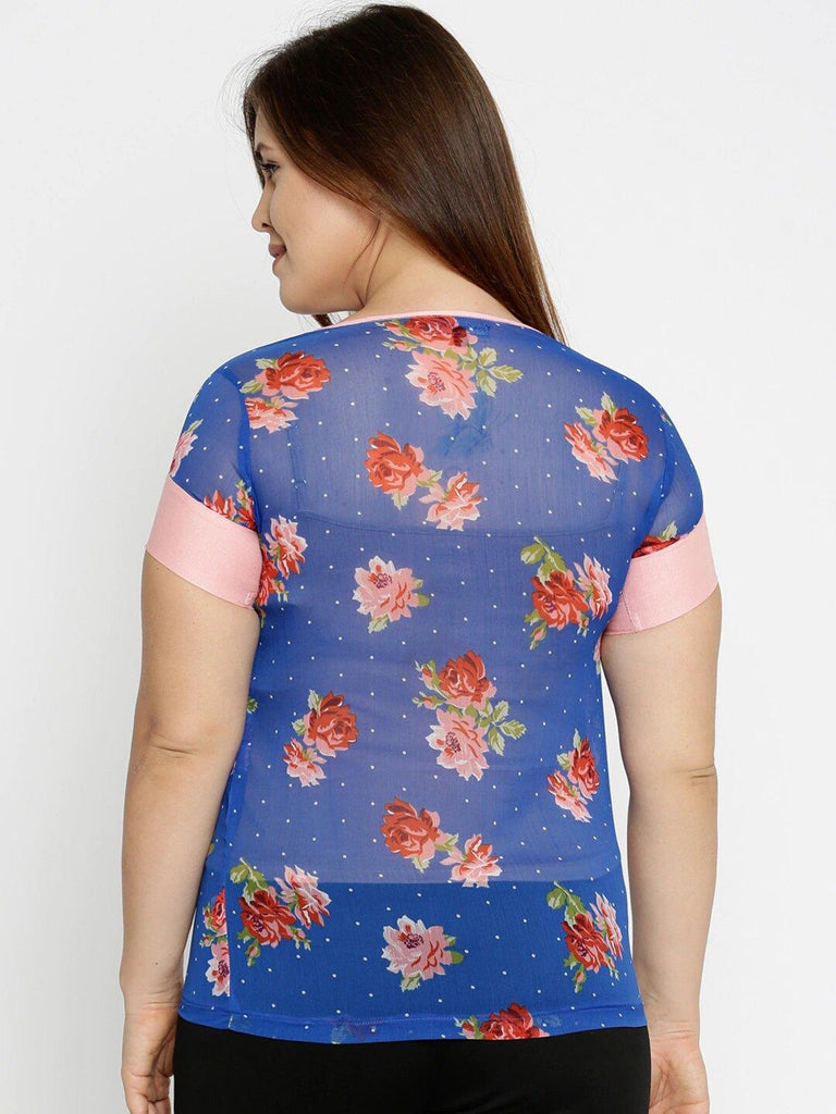 Style Quotient Womens Floral Print Regular Tops-Tops-StyleQuotient