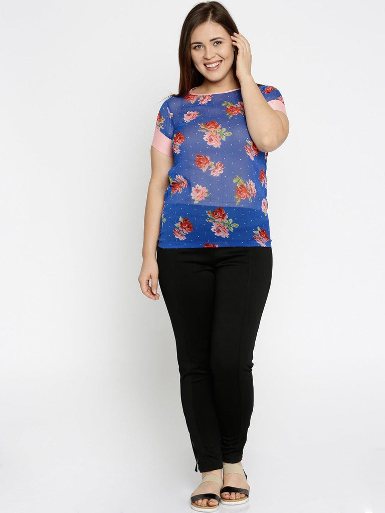 Style Quotient Womens Floral Print Regular Tops-Tops-StyleQuotient