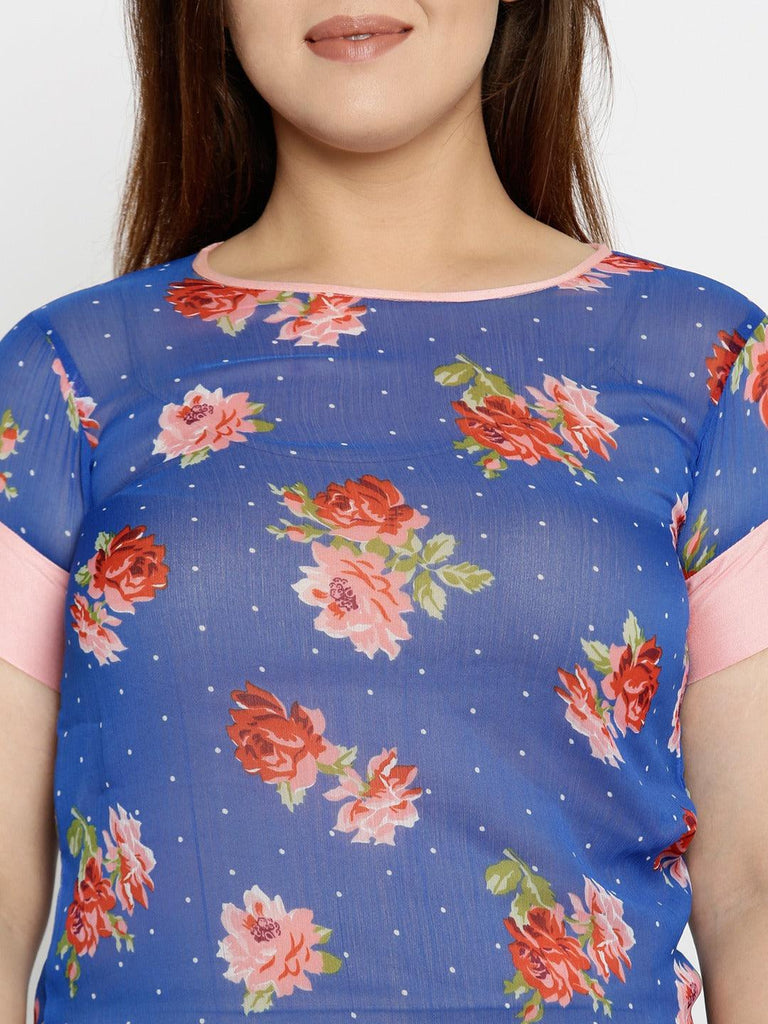 Style Quotient Womens Floral Print Regular Tops-Tops-StyleQuotient