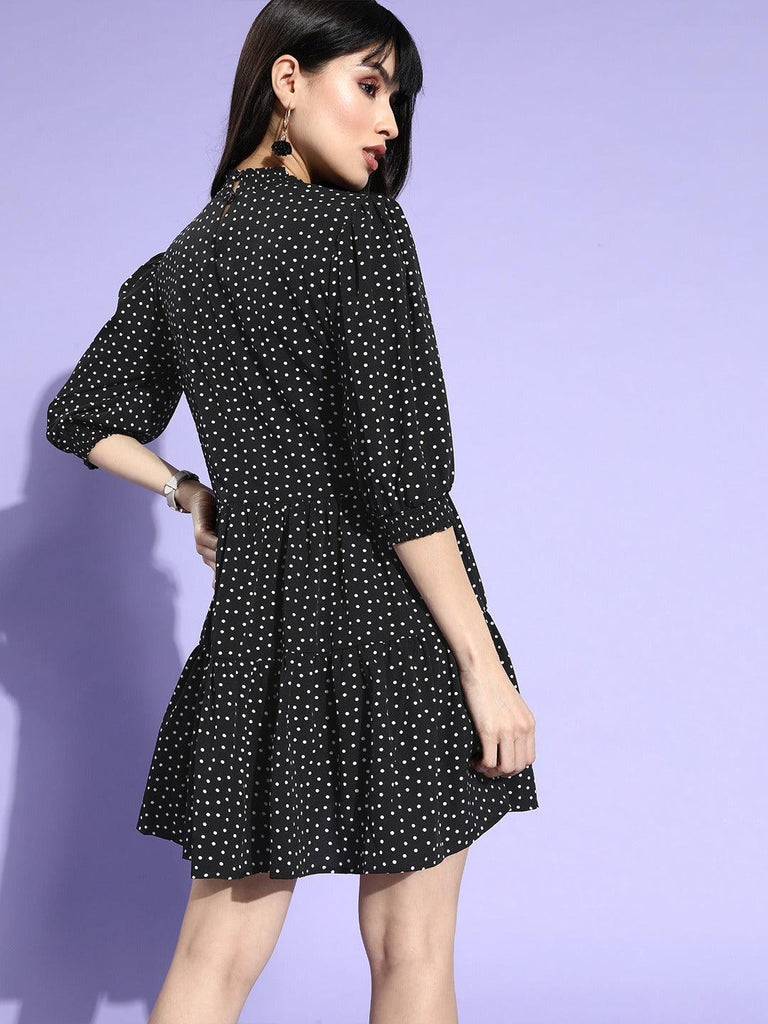 Style Quotient Womens Polka Dots A-Line Dresses-Dresses-StyleQuotient