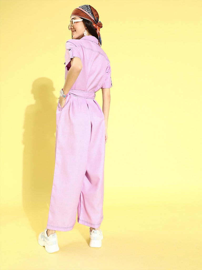 Style Quotient Pink Basic Jumpsuit-Jumpsuits-StyleQuotient