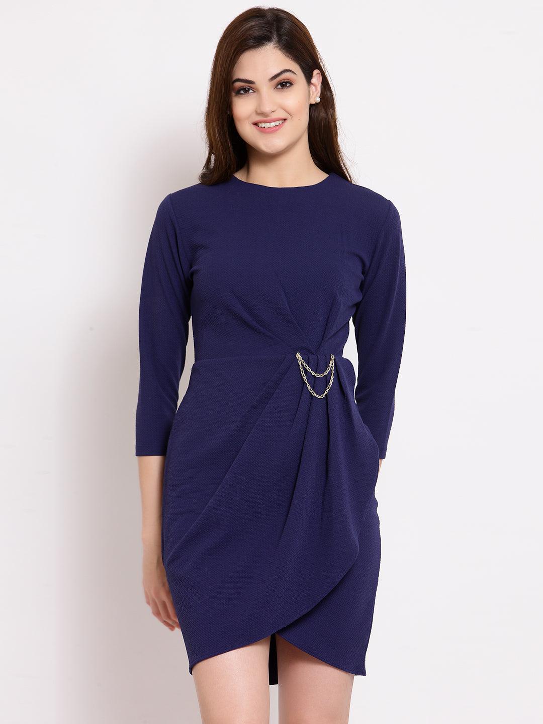 Style Quotient Womens Solid Fit and Flare Dresses-Dresses-StyleQuotient