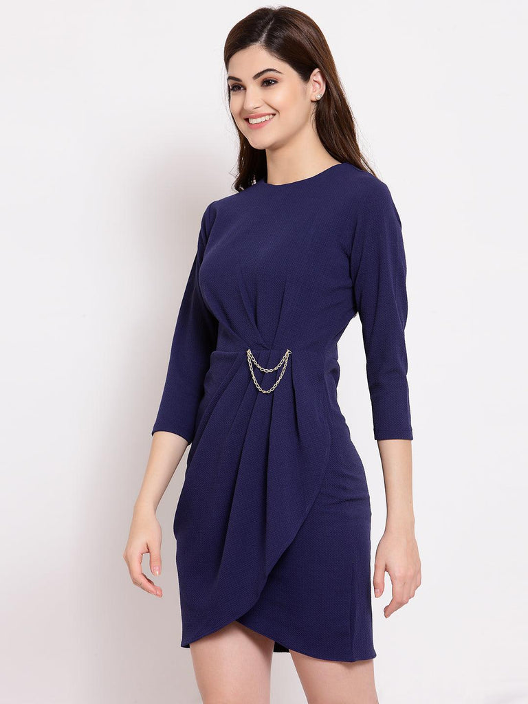 Style Quotient Womens Solid Fit and Flare Dresses-Dresses-StyleQuotient