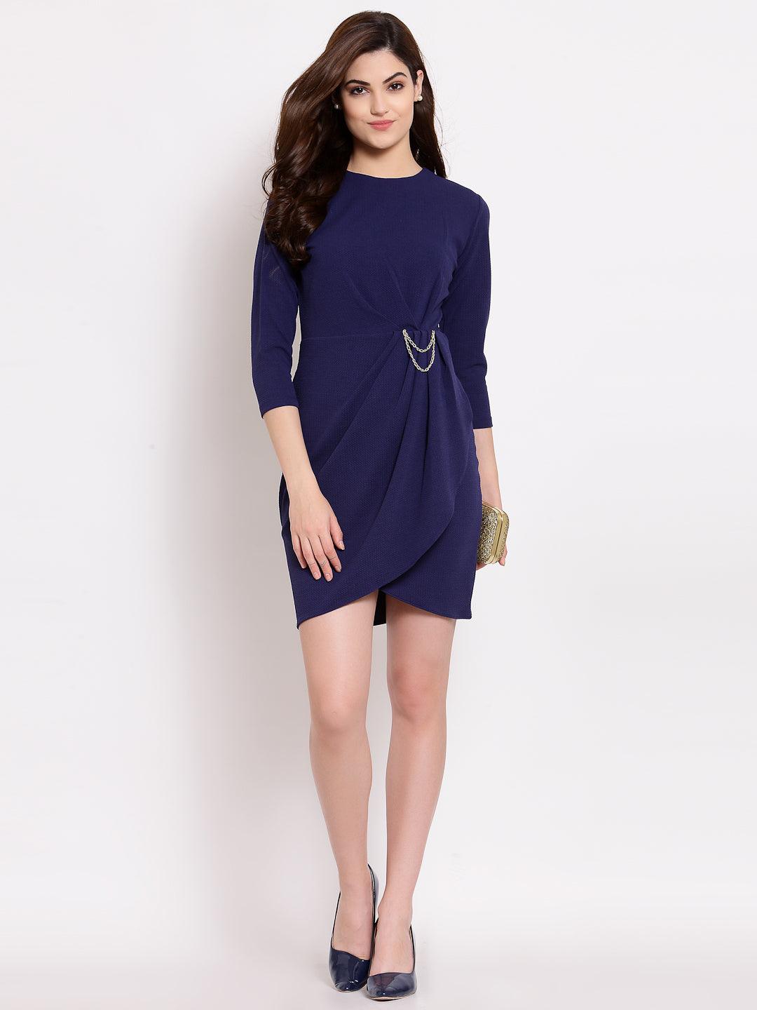 Style Quotient Womens Solid Fit and Flare Dresses-Dresses-StyleQuotient