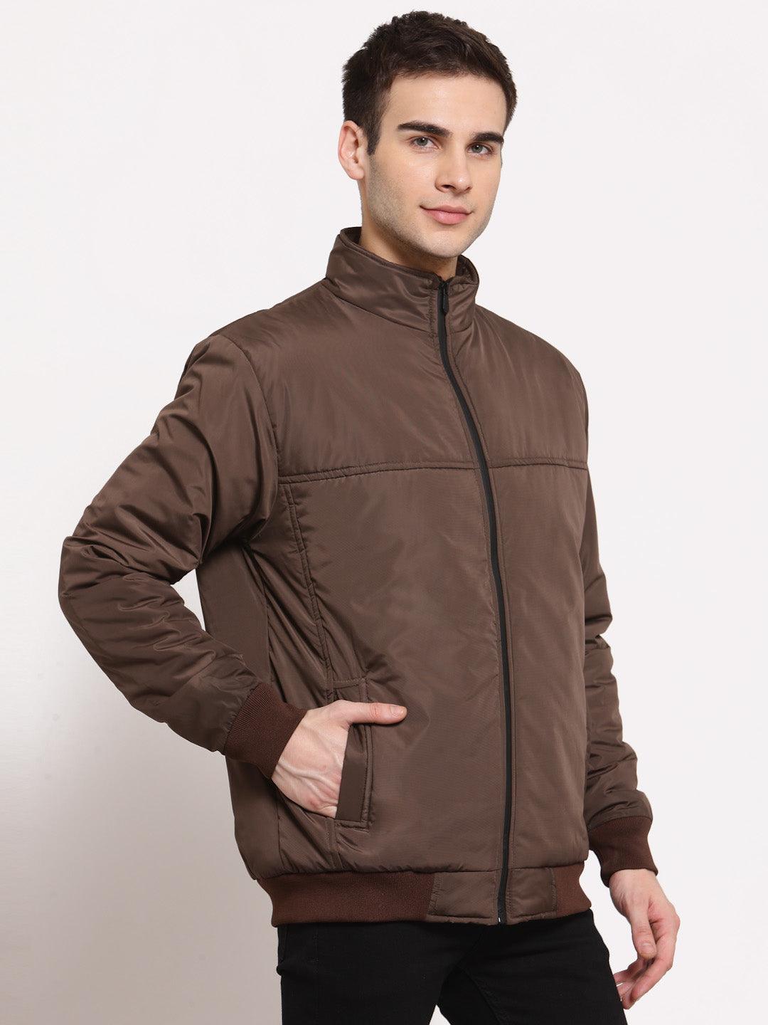 Style Quotient Men Brown Lightweight Padded Jacket-Men's Jackets-StyleQuotient