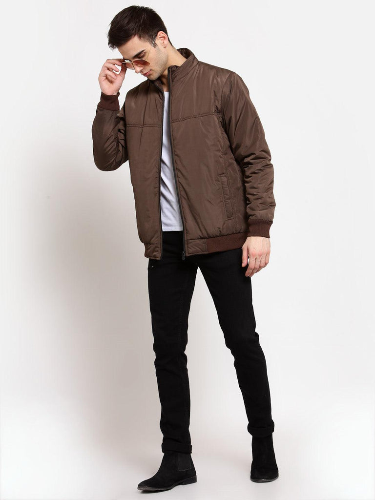 Style Quotient Men Brown Lightweight Padded Jacket-Men's Jackets-StyleQuotient