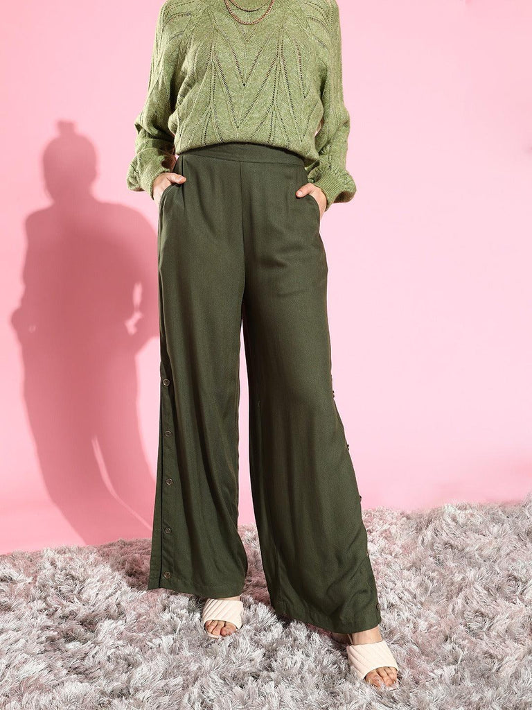 Women Solid Trousers-Trousers-StyleQuotient