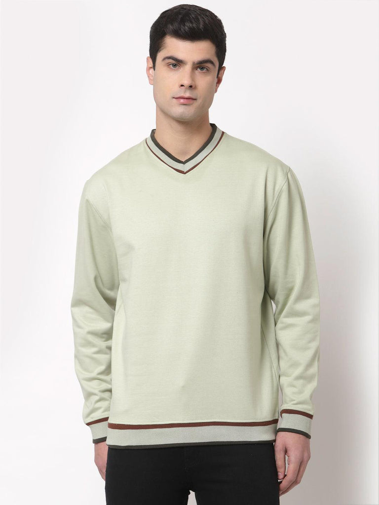 Style Quotient Men Green Sweatshirt-Men's Sweatshirts-StyleQuotient