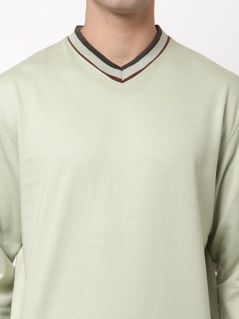 Style Quotient Men Green Sweatshirt-Men's Sweatshirts-StyleQuotient