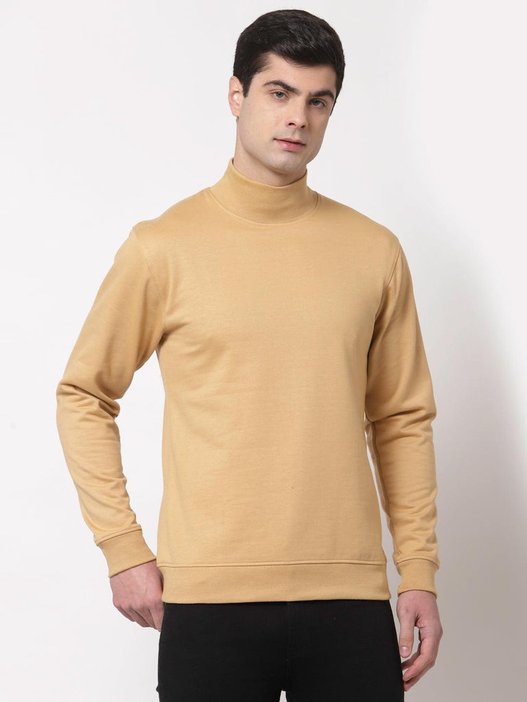 Style Quotient Men Beige Sweatshirt-Men's Sweatshirts-StyleQuotient