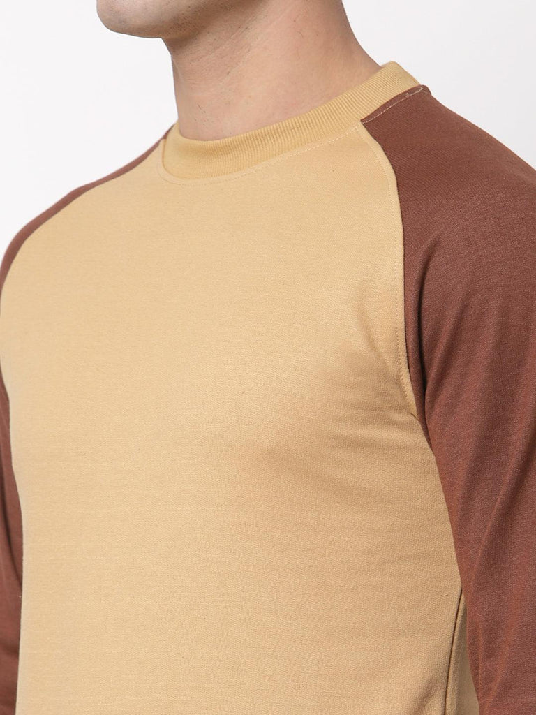 Style Quotient Men Beige Sweatshirt-Men's Sweatshirts-StyleQuotient