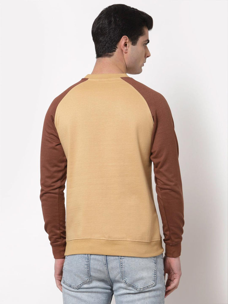 Style Quotient Men Beige Sweatshirt-Men's Sweatshirts-StyleQuotient