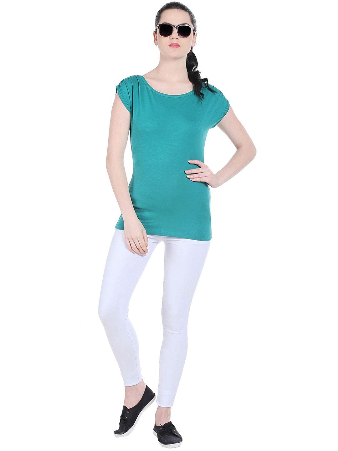 Style Quotient Womens Solid Regular Fit Tshirts-Tshirt-StyleQuotient