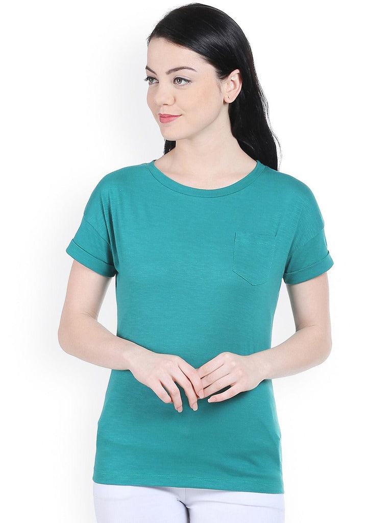 Style Quotient Womens Solid Regular Fit Tshirts-Tshirt-StyleQuotient